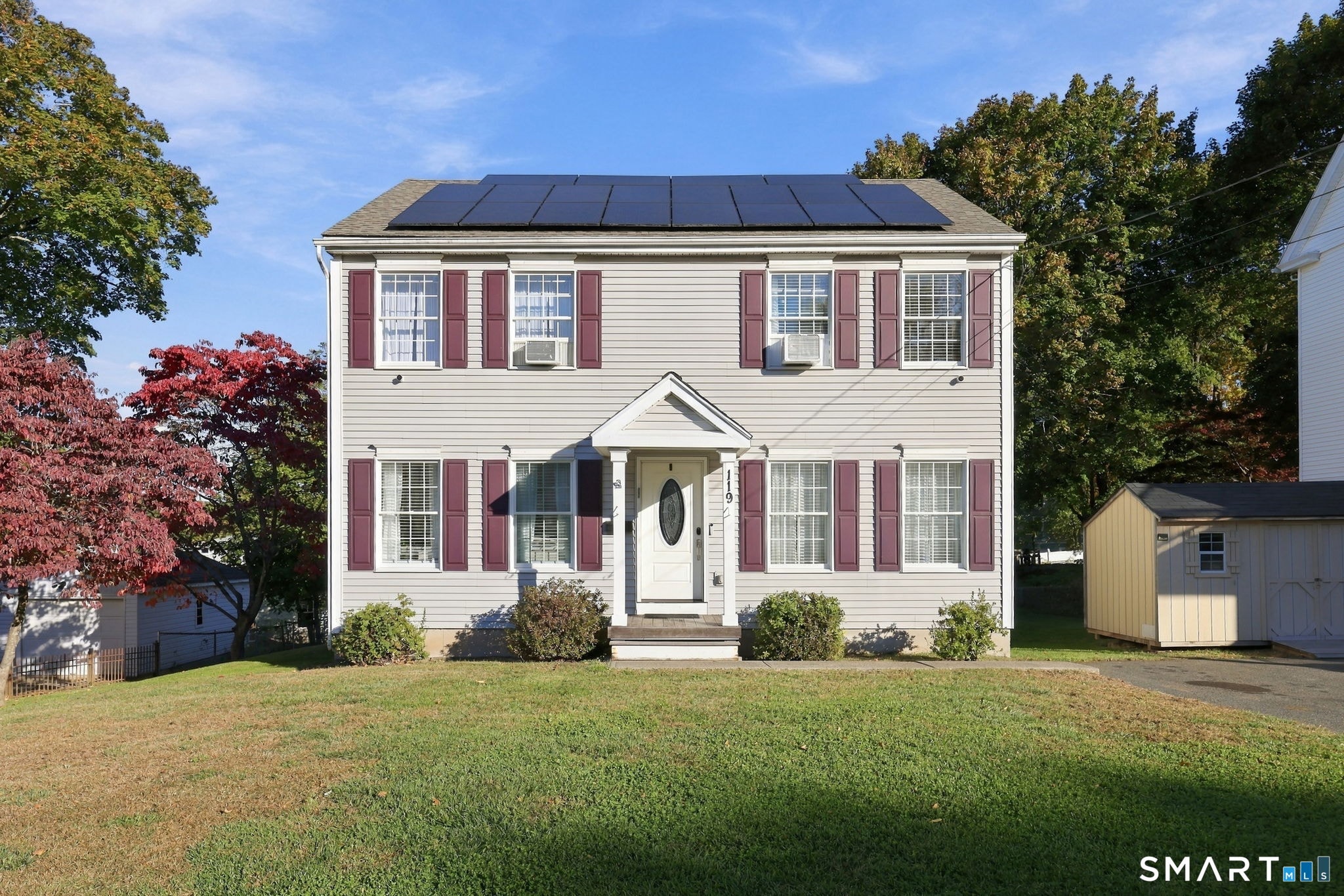 119 Woodland Street, Bristol, CT — Colonial with solar panels